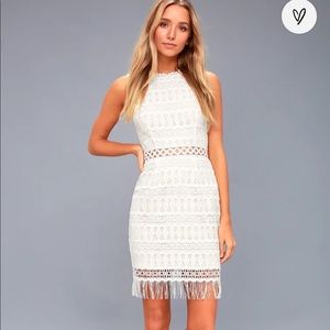 Lulu’s Kenna White Crochet Lace Dress
